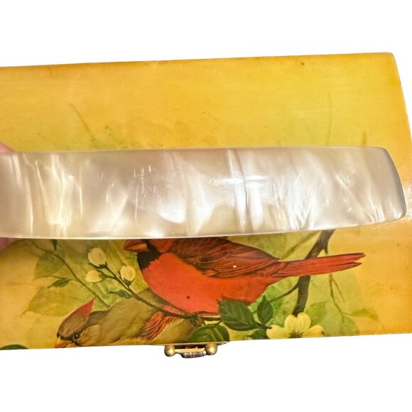 Annie Laurie Vintage Original Palm Beach Red Cardinal Box Purse - Picture 10 of 15